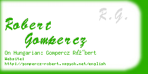 robert gompercz business card